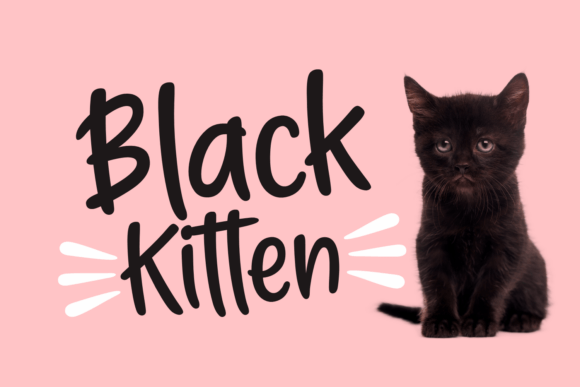 Black Kitten Font: Modern Handwritten Style