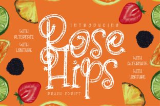 Brushed Beauty: Rose Hips Font