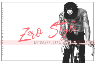Zero Style Font for Creative Design